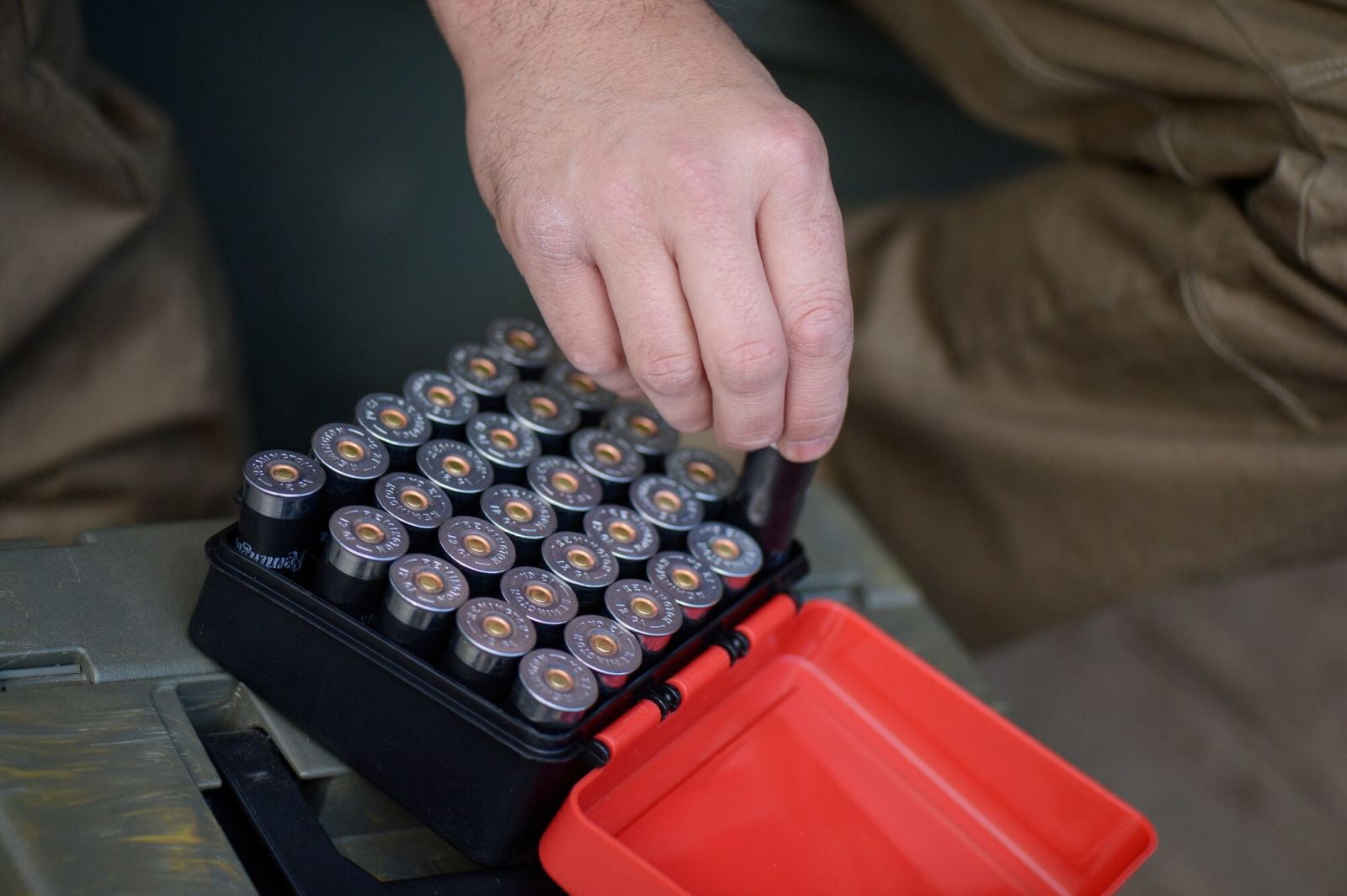 Plano 16 Gauge Shot Shell Case with Padlock Detail (Red/Black Box)