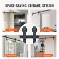 thumbnail image 6 of KFFKFF Durable Track System Sliding Barn Door Hardware Kit 004‑2.44M 8FT Carbon Steel, 6 of 9