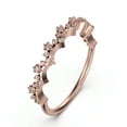 thumbnail image 2 of 0.50ct Diamond Moissanite Lace Edge Ring 18K Rose Gold Over Silver Wedding Band, 2 of 4