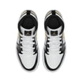 thumbnail image 3 of Jordan 1 Mid SE Preschool Sneaker Black / Metallic Gold-White BQ6932-007, Size 11-US, 3 of 4