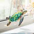 thumbnail image 5 of 89Bloom Sea Turtle Stained Glass Hologram Ornament, Stained Glass Suncatcher Ornaments Home Decor, Holographic Ornaments, 5 of 7