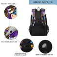 thumbnail image 4 of FORMRS Unisex School Backpack 17" Student Travel Bag with Laptop Compartment, Purple Simple Triangles, 4 of 7