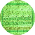 thumbnail image 1 of Ahgly Company Indoor Round Abstract Green Contemporary Area Rugs, 3' Round, 1 of 1