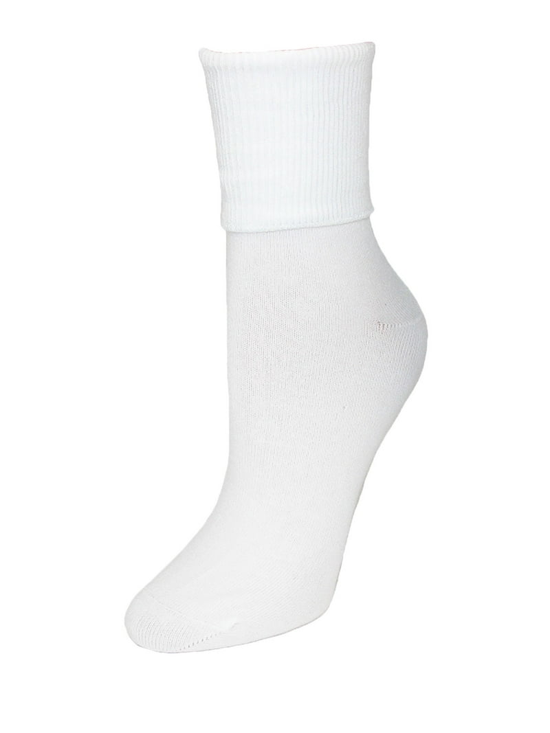 women's plus size dress socks Jefferies Cotton Turn Cuff Sock cushioned socks give you the best soothing sensation PLUS SIZE Turquoise Thigh High