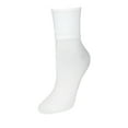 thumbnail image 3 of Womens Plus Size Cotton Turn Cuff Sock, White, 3 of 4