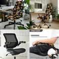 thumbnail image 2 of HELLHERO Sunflower Cow Print Office Chair Cover Set, Computer Chair Cover with Armrest Covers, Breathable Office Cushion Backrest Covers for Rotating Chairs, 2 of 6