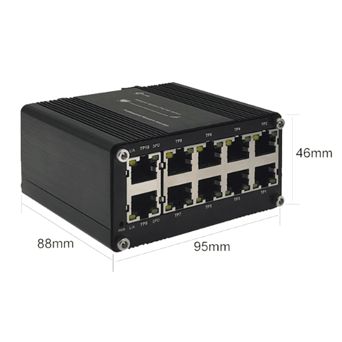 Mini Industrial 10 Port PoE Gigabit Ethernet Switch Industrial Switch Ethernet 10/100/1000Mbps RJ45 DIN Rail IP40