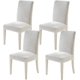 thumbnail image 1 of White-pattern Chair Cover Dining Room Velvet Chair House Indoor Stretch Chair Cover Black 4-Piece Seat Protector Covers Suitable for Living Room, Offi, 1 of 3