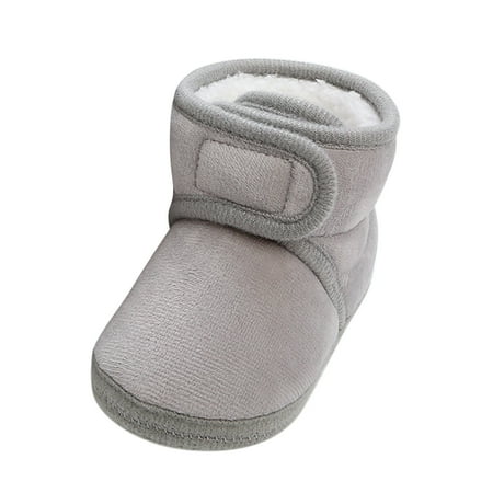 

WZHKSN Baby Girls Boys Infant Grey Soft Sole Casual Shoes 14