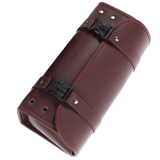 OUNONA Motorcycle Backrest Bag Brown Durable Material with Easy Installation for Road Trips