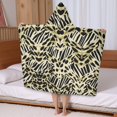 thumbnail image 5 of Zebra and Leopard Print Pattern Hooded Bath Towel，50"x30" for Ages 3 To 12 Kids, Quick Dry Lightweight Soft Microfiber Hood Beach Towel Cover Up for Kids, 5 of 7