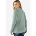 thumbnail image 2 of ellos Women's Plus Size Button Y-Neck Sweater, 2 of 5
