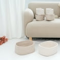 thumbnail image 5 of Unique Bargains 3 Pcs Woven Storage Basket Shelf Closet Organizer Bin Khaki, 5 of 6
