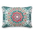 thumbnail image 2 of Creative Products Red and Teal Flower Mandala 14x20 Indoor / Outdoor Pillow, 2 of 3