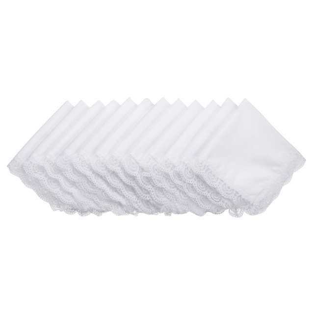 Guardurnaity Pañuelo pequeño, accesorios a juego para ropa, adorno para niña, toalla de mano con bordes de encaje, bufanda de cuello cuadrado Ropa, zapatos y accesorios Miscelánea