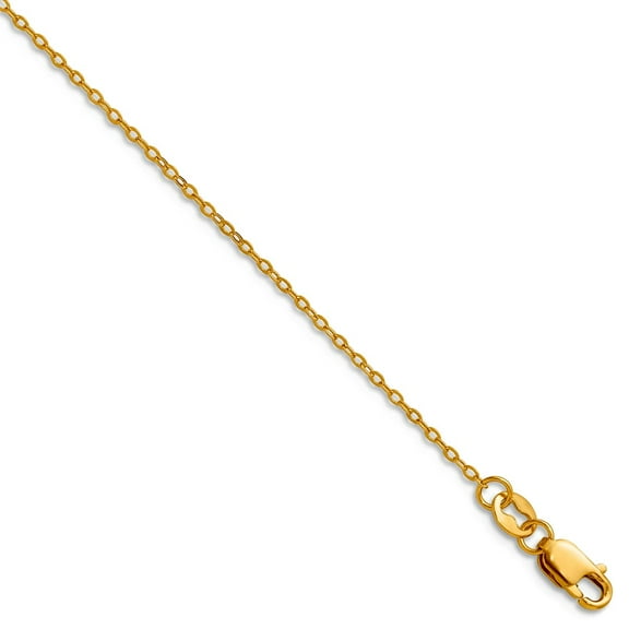1/20 14k Gold Filled 1.20mm Flat Cable With Lobster Clasp Chain Necklace 18 Inch Chain Necklace for Women and Men