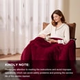 thumbnail image 5 of COWIN Electric Blanket Full Size, Brushed Flannel+Shu velveteen, 10 Heating Levels and 1-8 Hour Automatic Shutdown, Machine Washable, Red, 72 "x 84", 5 of 7