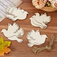 thumbnail image 4 of 20Pcs Small Unfinished Wooden Birds Wood Cutouts Ornaments Peace Dove Hanging Bird Decor Slices Signs Blank with Hole Hemp Rope for Wedding Birthday Christmas Party Decorations Crafts Gift, 4 of 6
