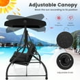 thumbnail image 6 of Costway 3-Seat Outdoor Converting Patio Swing Glider Adjustable Canopy Porch Swing Black, 6 of 10