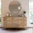 thumbnail image 3 of Grain Wood Furniture Greenport 6-Drawer Bedroom Dresser, Solid Wood with a Brushed Driftwood Finish, 3 of 6