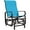 Blue, variant on Spaco 1-Person Outdoor Glider Swing with Lightweight Metal & Mesh Construction, Single Rocker with Ergonomic Head Support Up to 352 lbs. for Outdoor as Backyard, Lawn, Garden, Brown