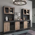 thumbnail image 7 of Tall Wine Bar Cabinet, Farmhouse Bar Storage Cabinet with Sliding Barn Door, Kitchen Storage Cabinet w/ Wine Rack & Glass Holders, Home Bar Cabinet for Dining Room, Living Room, Kitchen, 7 of 7