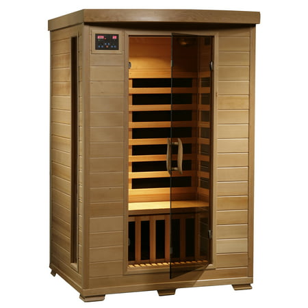 Radiant Saunas 2-Person Hemlock Deluxe Infrared Sauna w/ 6 Carbon Heaters