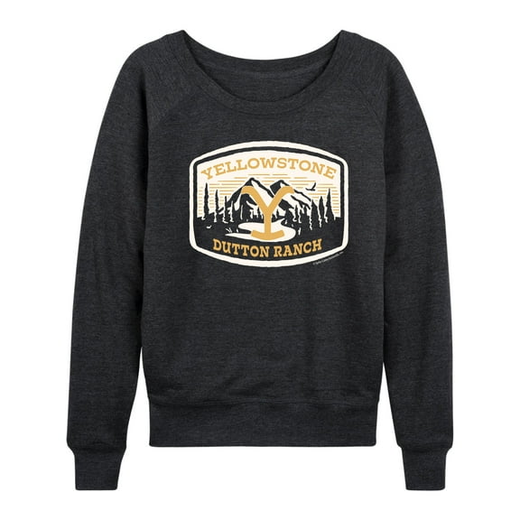 Yellowstone - Y Brand Nature Scene Logo - Women's Lightweight French Terry Long Sleeve Shirt