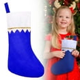 thumbnail image 2 of 12Pack Felt Blue Christmas Stockings, 14.2 Inches Personalized Christmas Stockings, White Cuff with Gold Trim DIY Christmas Stockings for Family Holiday Christmas Party Decorations, 2 of 9