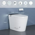 thumbnail image 2 of Ataucjin Smart Toilet with Bidet Built in for Bathroom, Auto Open/Close Elongated Toilet with Foot Sensor Operation, Warm Water and Air Dryer, Automatic Flush, Digital Display, 2 of 6