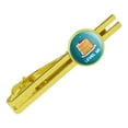 thumbnail image 1 of 8-Bit Pixel Retro Cake Level-up Game Gamer Round Tie Bar Clip Clasp Tack Gold Color Plated, 1 of 5