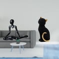 thumbnail image 2 of Figura de escritorio,Escultura abstracta de pensador para decoración de oficina y hogar.,Figura de escritorio,Estatua de gato,linda estantería,escritorio,decoración del hogar,Figura, 2 of 8