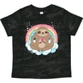 thumbnail image 3 of Inktastic Sloth Yoga Rainbow Girls Toddler T-Shirt, 3 of 5