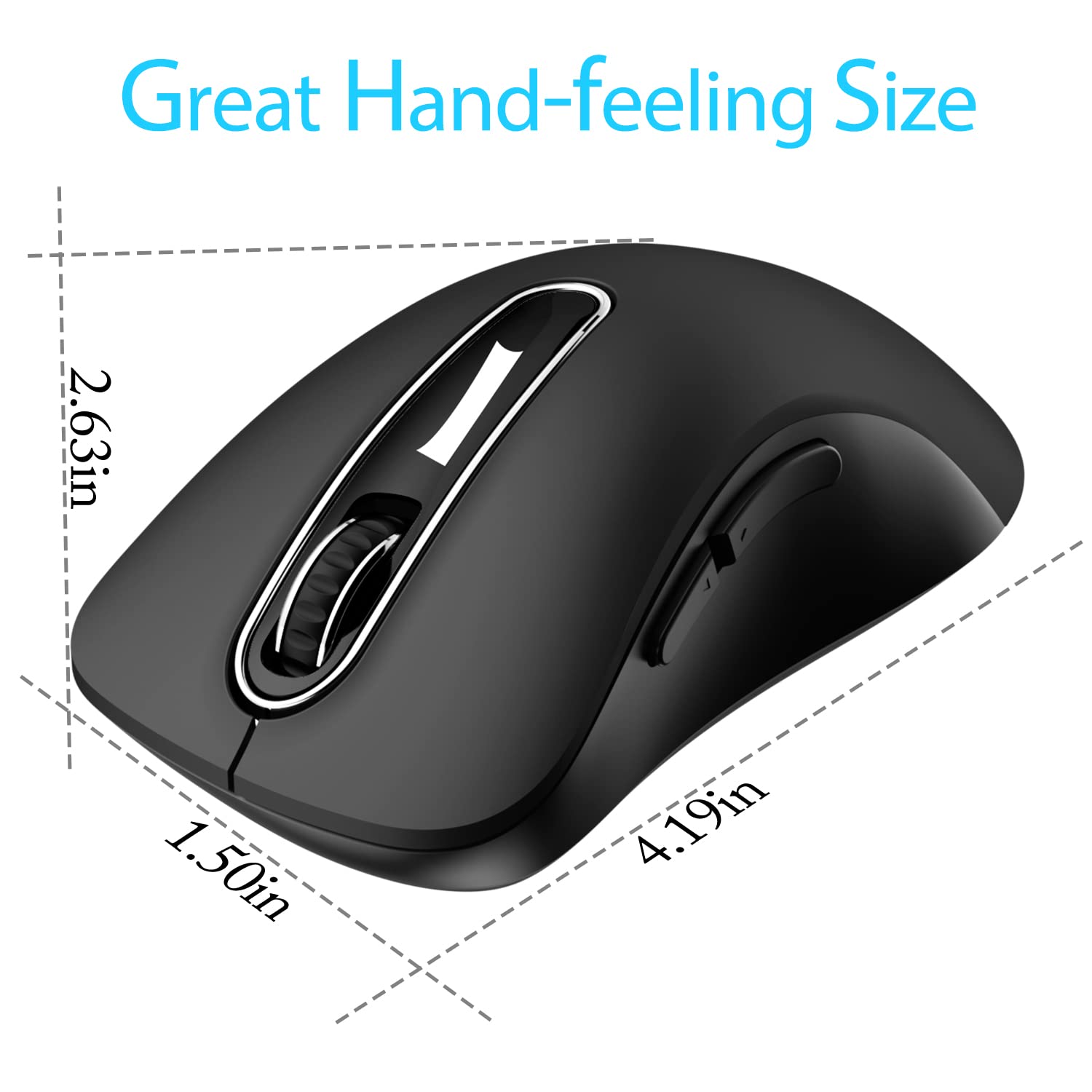 Memzuoix Wireless Mouse 1400 DPI 5-Button Ergonomic photo 7