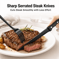 thumbnail image 3 of NULAS 24-Piece Silverware Set, Mirror Polish Stainless Steel Flatware Set. Includes Steak Knives, Dishwasher Safe for Home & Restaurant, Gifts, Black., 3 of 7