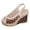Coffee, variant on Slingback Wedges Heels for Women Peep Toe Platform Sandals Color Block Casual HIgh Heels Ladies Outdoor Summer Dress Shoes Red Size 9