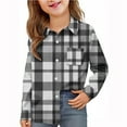 thumbnail image 2 of MKOSPLRT Kids Plaid Shirts Button Down Shirts 6M-8Y Long Sleeve Lapel Collar Fall T Shirts Lightweight Casual Shirts Jacket with Pocket, 2 of 10