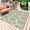 Green, variant on Red Abstract Outdoor Rug 4x6 Ft - Reversible Patio Rug Outdoor Camping Rugs, Modern White Geometric Twisted Art Washable Indoor Outdoor Area Rugs, Non-Slip Outdoor Carpet Runner for Deck/Porch