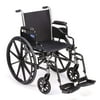 Invacare Tracer SX5 Wheelchair, with Desk Length Arms and T93HAP Hemi Footrests with Heel Loops, 16" Seat Width, TRSX56FBP / T93HAP