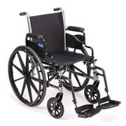 Invacare Tracer SX5 Wheelchair, with Desk Length Arms and T93HCP Hemi Footrests with Heel Loops, 22" Seat Width, TRSX52FBP / T93HCP