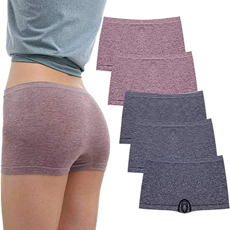 

PEASKJP Women Panties Comfort Cotton Underwear Breathable Solid Comfortable High Waist Soft Briefs Panties for Women Grey XX-L