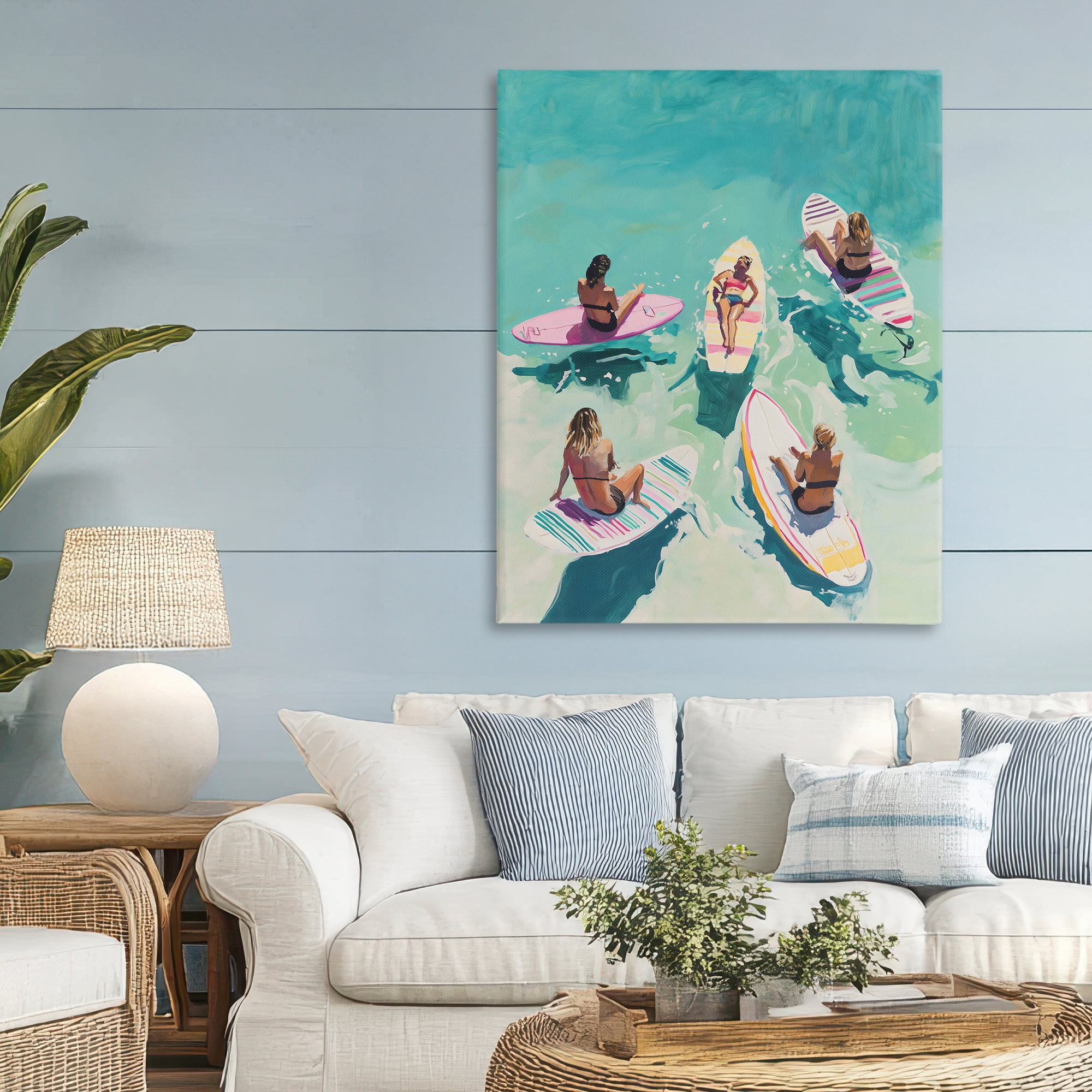 Stupell Industries Women Surfers at Turquoise Beach Canvas Wall Art, design by The Prints Vibe
