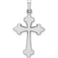 thumbnail image 1 of 14K White Gold Polished Fleur De Lis Cross Pendant (31.95 X 17.73) Made In United States xr1595, 1 of 6