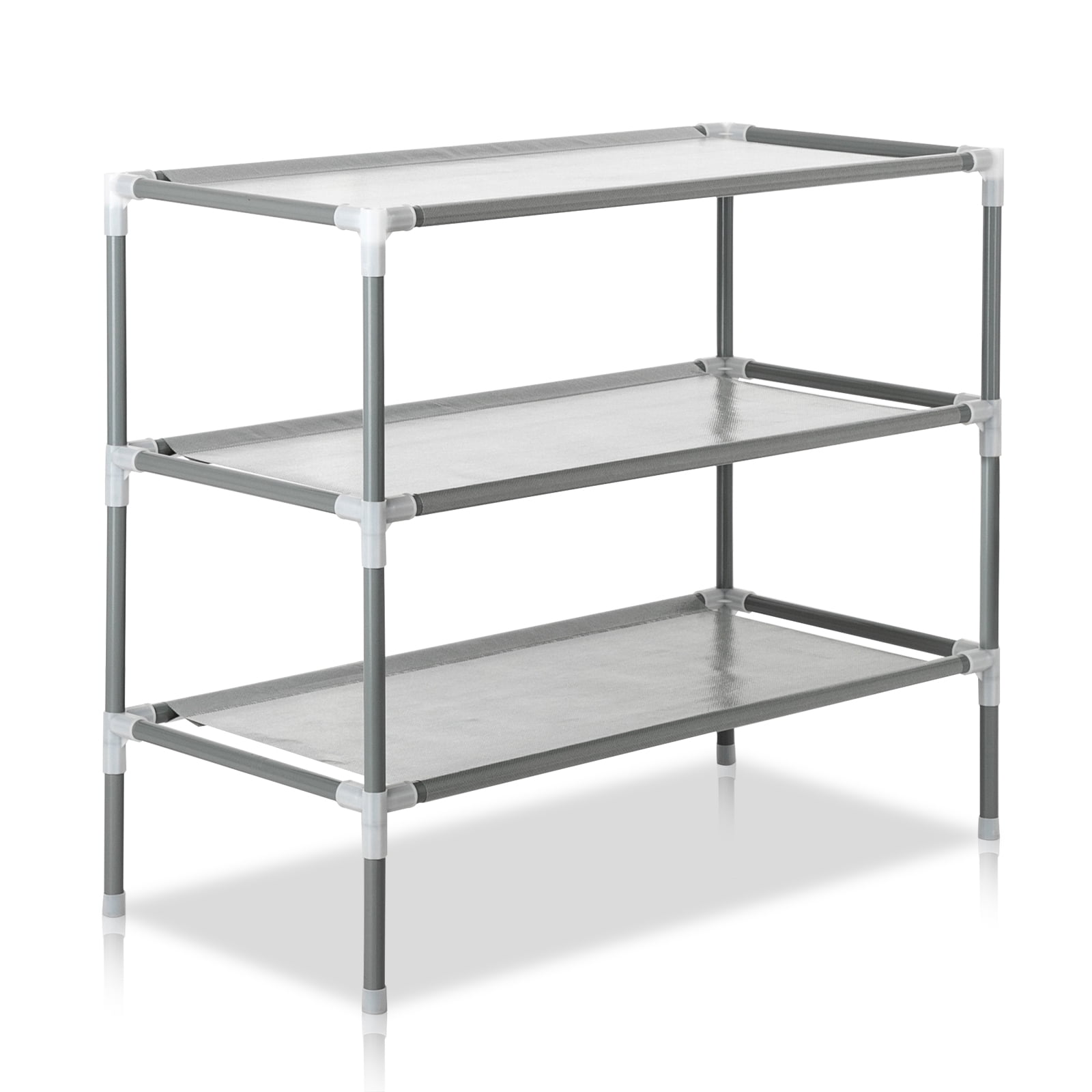 3-Tier Non-woven Fabric Shoe Rack Compact, Easy Assembly Durable