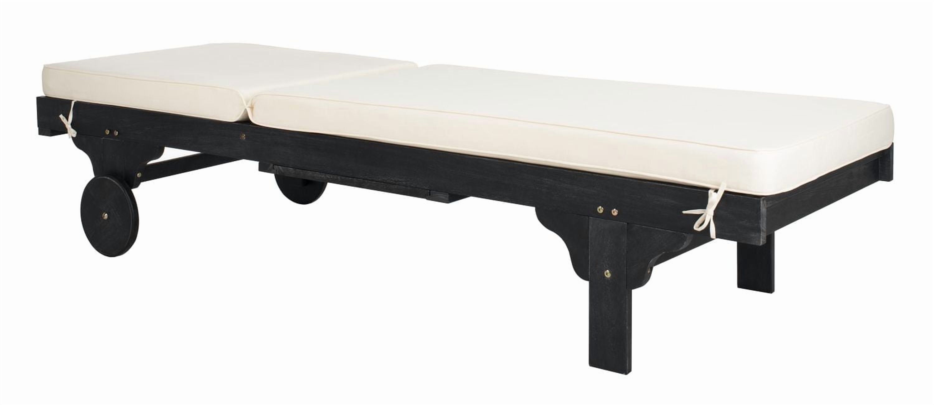 SAFAVIEH Newport Outdoor Lounge Chair Black/Beige