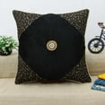thumbnail image 3 of S4Sassy Handmade Decorative Beaded Cushion Cover Velvet Black Pillow Case Square Throw 12 x 12, 3 of 5