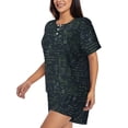 thumbnail image 2 of Picia Chemistry Formulas 2 Pajamas Sets for Women Soft Short-Sleeved Pjs with Lounge Shorts Two Piece Sleepwear-X-Large, 2 of 9