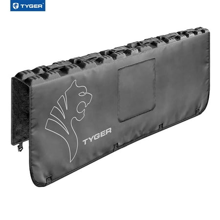 Tyger Auto Universal Tailgate Pad Carrier Holds up to 6 Bikes | Large Size for Full Size Pickup Trucks | W 60  x H 23  (See Image for Measure Guide) | Flap for Handle and Rear Camera | TG-TP6U1018