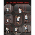 thumbnail image 3 of EDTara Multi-Functional Power Cage, 1600LBS Capacity Squat Rack with Cable Crossover and Accessories for Strength Training, 3 of 8