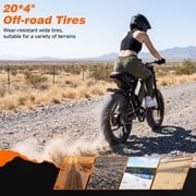20 Fat Tire Electric Bike for Adults, 1500W Peak Dirt Ebike, 48V 17.5Ah Battery, Electric Mountain Bike for Men, UL2849